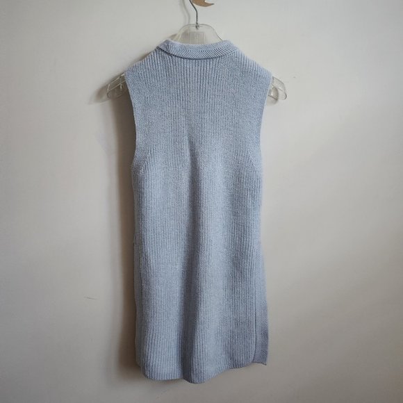 *SOLD* ARITZIA | WILFRED 100% wool Palmier sweater tunic blue sleeveless sz XS - Picture 6 of 6